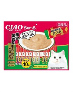 Ciao Комплексное питательное лакомство для кошек микс бонито желтоперый тунец 560 гр Inaba