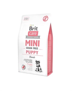 Care Mini Grain Free Puppy Сухой беззерновой корм для щенков мини пород с ягненком 2 кг Brit*