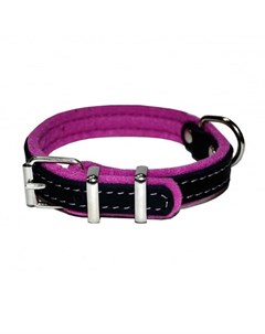 Ошейник для собак Фетр декоративная строчка ширина 1 6 см длина 26 34 см черный фиолетовый Аркон