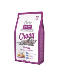 Care Cat Crazy Kitten Сухой корм для котят и беременных кошек с курицей 2 кг Brit*