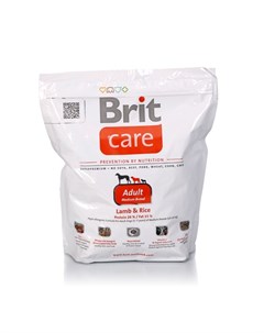 Care Adult Medium Breed Сухой корм для взрослых собак средних пород с ягненком и рисом 1 кг Brit*