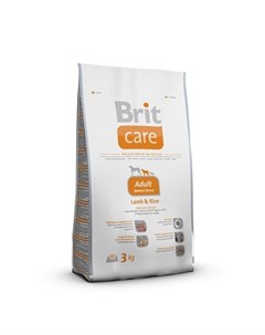 Care Adult Medium Breed Сухой корм для взрослых собак средних пород с ягненком и рисом 3 кг Brit*