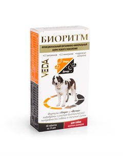 Витамины для взрослых собак крупных пород 48 таблеток Биоритм