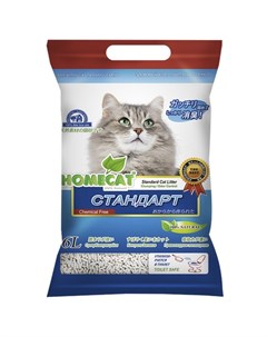 Эколайн Стандарт Комкующийся наполнитель для кошек 6 л Homecat