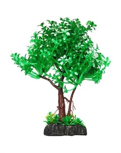 Растение аквариумное дерево зеленое с белым 22 см Уют