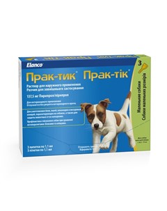 Капли от блох и клещей для собак от 4 5 до 11 кг 1 пипетка по 1 1 мл Практик