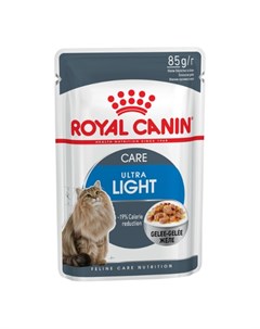 Ultra Light Кусочки облегченного паштета в желе для взрослых кошек 85 гр Royal canin