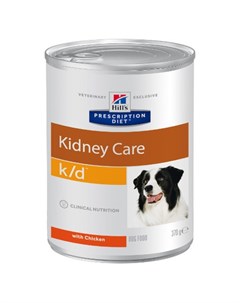 Prescription Diet k d Kidney Care Влажный лечебный корм для собак при заболеваниях почек с курицей 3 Hill`s