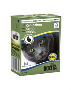 Кусочки паштета в соусе для взрослых кошек с кроликом 370 гр Bozita