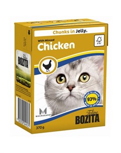 Кусочки паштета в желе для взрослых кошек с курицей 370 гр Bozita