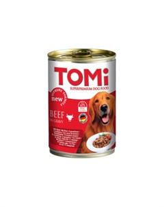 Кусочки паштета в соусе для взрослых собак всех пород с говядиной 400 гр Tomi