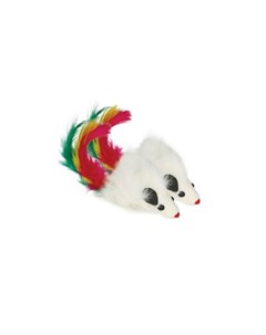 Мышь погремушка с пером игрушка для кошек Триол