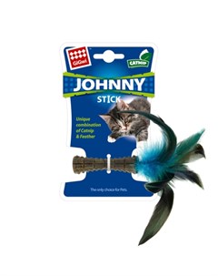 Johnny Stick Игрушка для кошек Прессованная кошачья мята с пером Gigwi