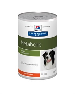 Prescription Diet Metabolic Weight Management влажный лечебный корм для собак с избыточным весом с к Hill`s