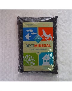 Галька полированная черная фракция 10 15 мм 2 кг Best mineral