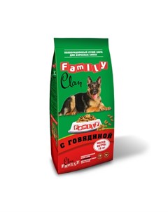 Сухой корм для взрослых собак всех пород с говядиной 15 кг Clan family