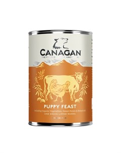 Puppy Feast Влажный корм для щенков всех пород цыплёнок и говядина 400 гр Canagan