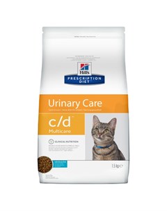 Prescription Diet c d Multicare Urinary Care Сухой лечебный корм для кошек при заболеваниях мочевыво Hill`s