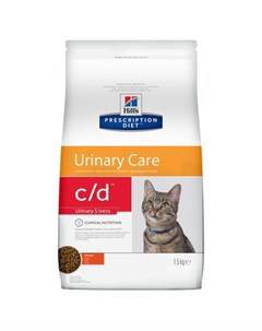 Сухой диетический корм для кошек Prescription Diet c d Multicare Urinary Stress при профилактике цис Hill`s