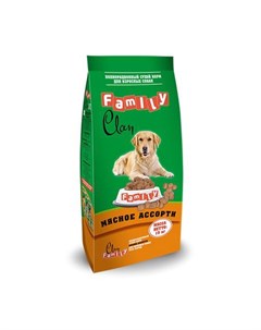 Сухой корм для взрослых собак всех пород с мясным ассорти 15 кг Clan family
