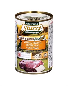 Влажный корм для взрослых собак всех пород со свежей телятиной 400 гр Stuzzy monoprotein
