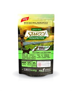 Влажный корм для взрослых собак всех пород с индейкой и цуккини 150 гр Stuzzy monoprotein