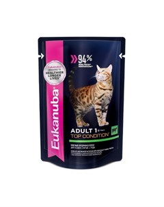 Adult Top Condition Кусочки паштета в соусе для взрослых кошек с говядиной 85 гр Eukanuba