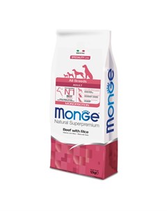 Dog Monoprotein All Breeds Beef and Rice Сухой корм для собак всех пород говядина с рисом 12 кг Monge