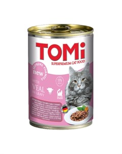 Кусочки паштета в соусе для взрослых кошек с телятиной 400 гр Tomi