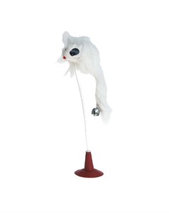 Игрушка для кошек мышь со звонком на присоске Flamingo