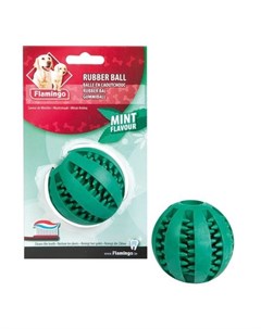 Rubber Bal with Mint Игрушка для собак резиновый мяч зубочистка Flamingo