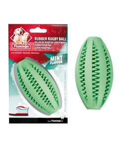 Rubber Rugby with Mint Игрушка для собак резиновый мяч зубочистка регби Flamingo
