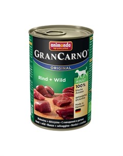 Gran Carno Original Adult Кусочки паштета для взрослых собак всех пород с говядиной и дичью 400 гр Animonda