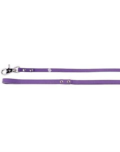 Поводок для собак ширина 1 5 см длина 1 2 м бархат фиолетовый Dezzie