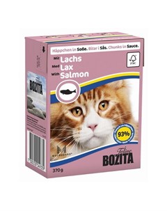 Кусочки паштета в соусе для взрослых кошек с лососем 370 гр Bozita