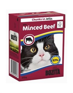 Кусочки паштета в желе для взрослых кошек с говядиной 370 гр Bozita