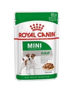 Mini Adult Кусочки паштета в соусе для взрослых собак мелких пород 85 гр Royal canin