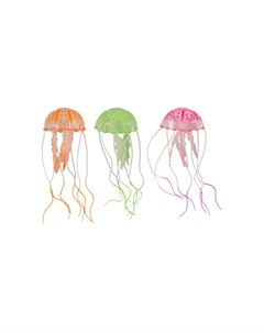 Декорация для аквариума светящаяся медуза силикон Flamingo