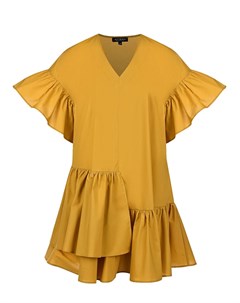Желтое платье с воланами для беременных Attesa