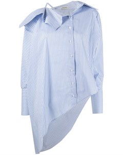 Полосатая рубашка асимметричного кроя Balossa white shirt