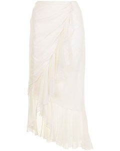 Драпированная юбка миди асимметричного кроя Giambattista valli