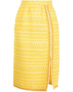 Твидовая юбка миди с разрезом сбоку Giambattista valli