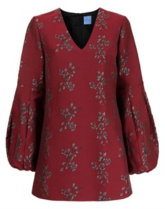 Жаккардовое платье мини с цветочной вышивкой Macgraw