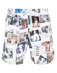 Плавки шорты с принтом из коллаборации с Polaroid Lacoste