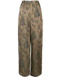 Прямые брюки с цветочным принтом Uma wang