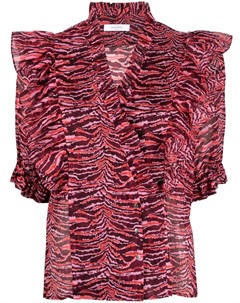 Полосатая блузка с оборками Roseanna