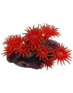 Декор для аквариума Коралл силиконовый красный 20 х 12 х 14 см 1 шт Vitality