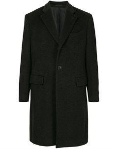 Однобортное пальто с контрастными лацканами Kent & curwen
