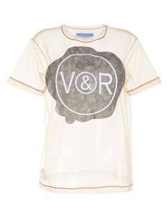 Прозрачная футболка с нашивкой логотипом Viktor&rolf