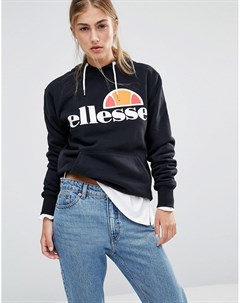 Oversize пуловер с капюшоном и логотипом спереди Ellesse